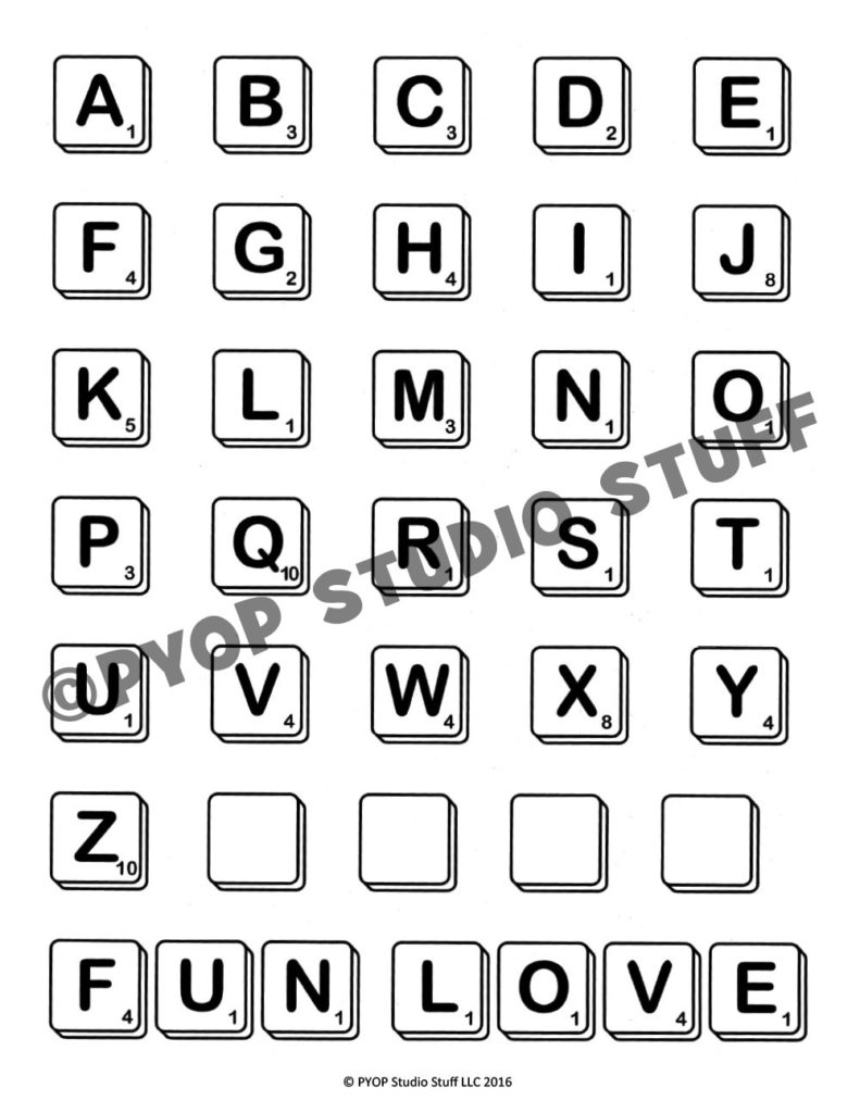 Letter Tiles PYOP Studio Stuff