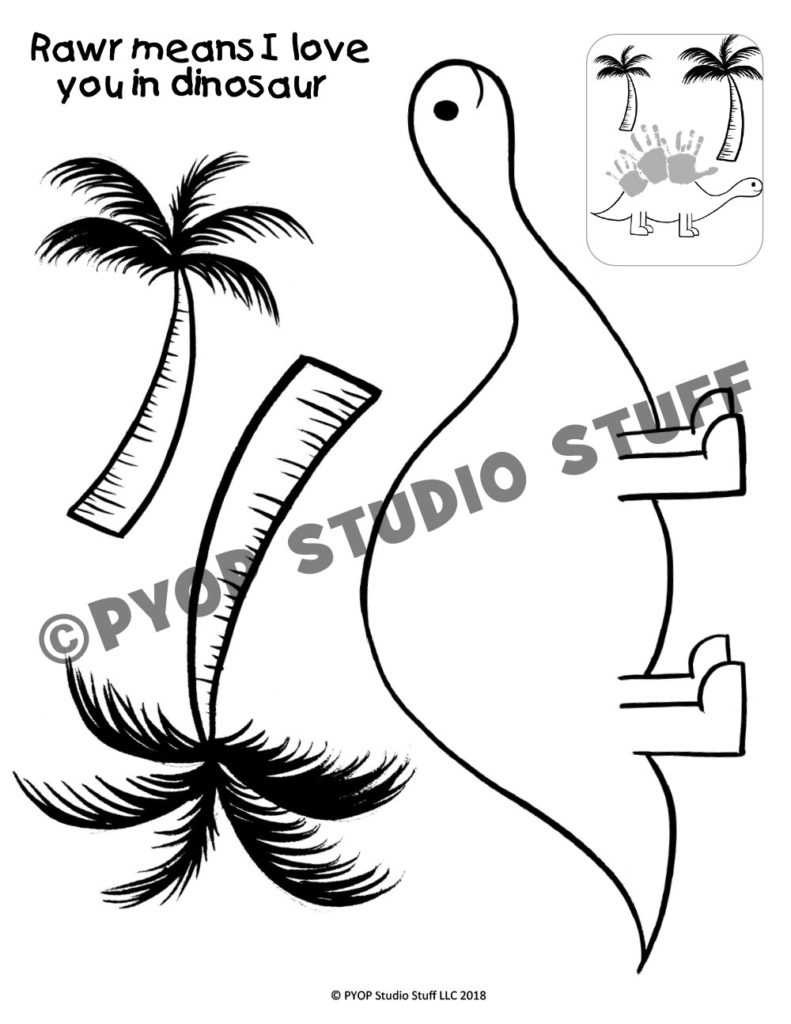 Handprint Dinosaur – PYOP Studio Stuff