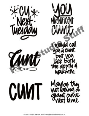 Naughty Sentiments Cunt #1
