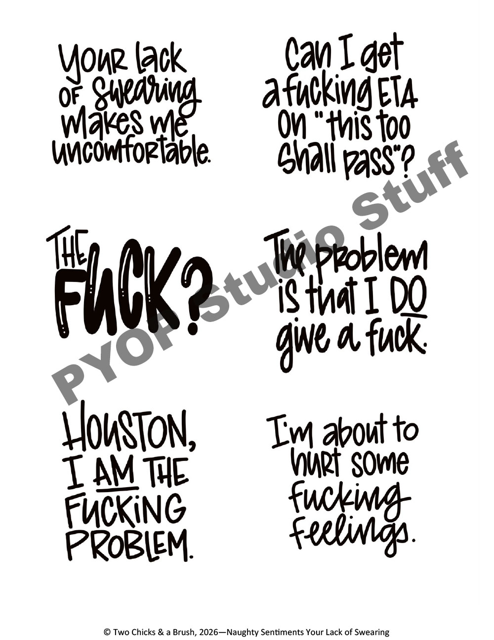Naughty Sentiments Your Lack of Swearing